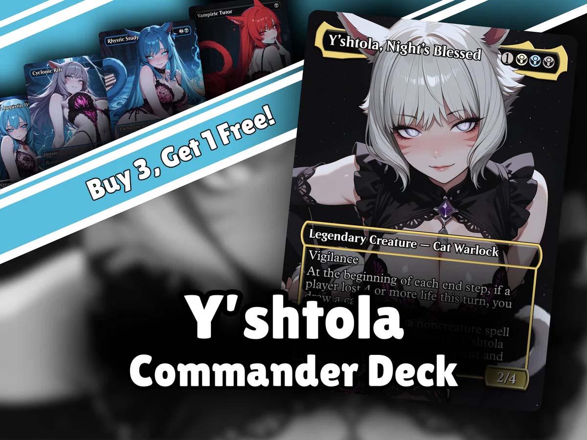 Y'shtola Control MTG Proxy Commander Deck - 105+ Pcs Catgirl Spellslinger Set