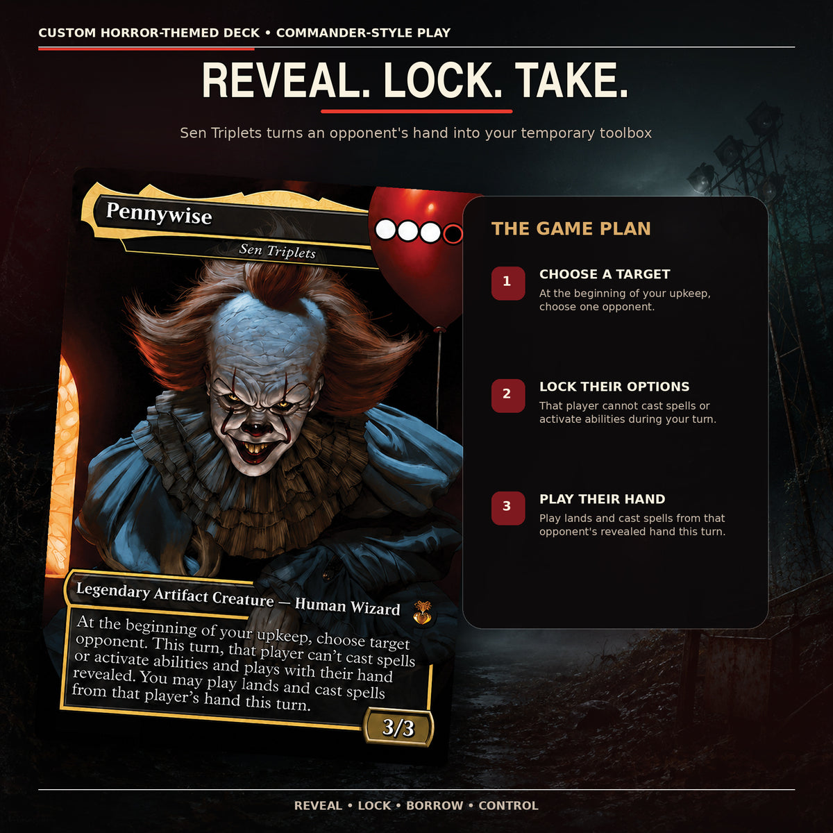 The Final Hunt Horror Commander Proxy Deck – Sen Triplets | 100+ Custom Art Cards | ProxyTCG