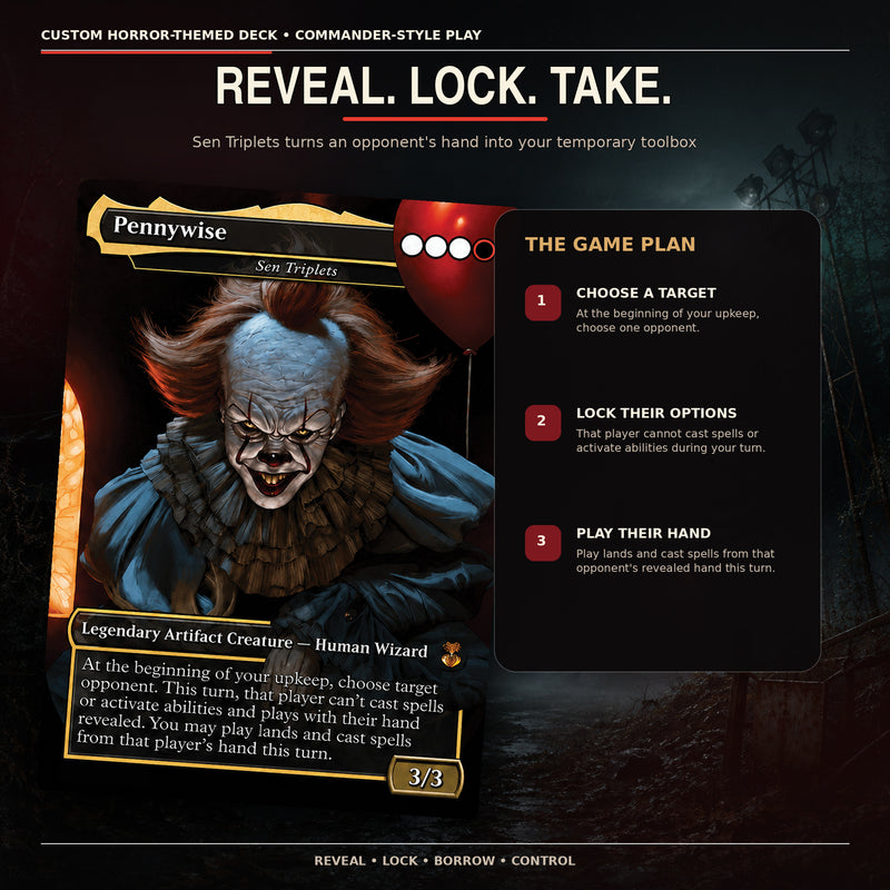The Final Hunt Horror Commander Proxy Deck – Sen Triplets | 100+ Custom Art Cards | ProxyTCG