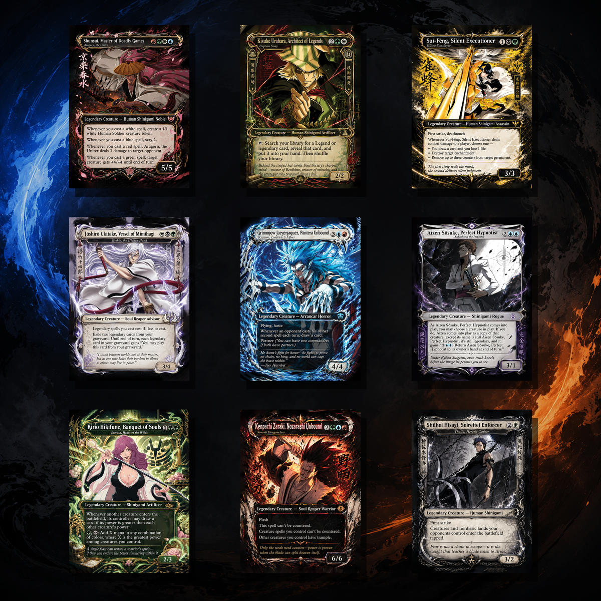 Bleach Ichigo Commander Proxy Deck – Jodah 5-Color Legendary | 100+ Custom Art Cards