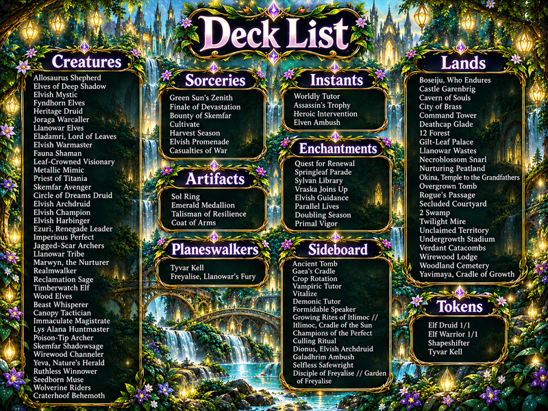 Lathril V2 Elf Tribal Commander Deck – 100+ Cards Custom Art EDH Set