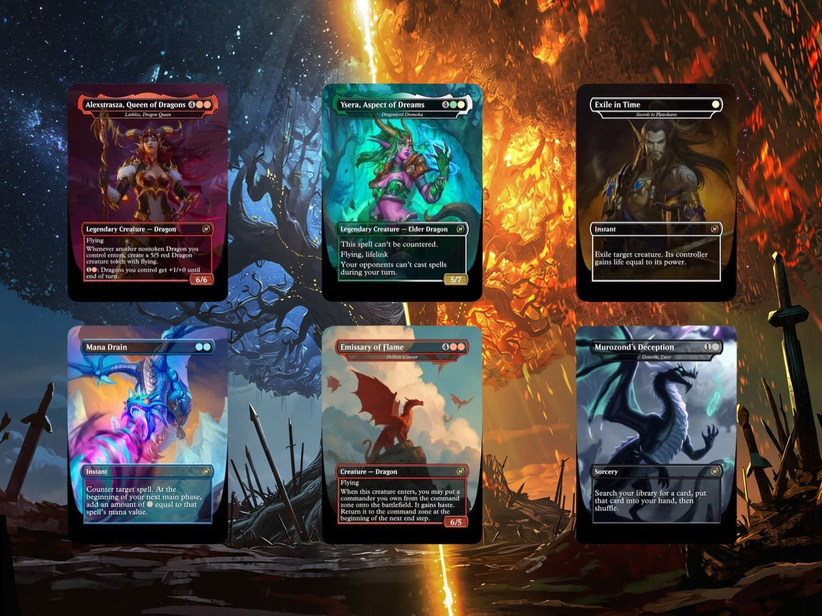 | New | WORLD OF WARCRAFT DRAGONS – 100-CARD FAN-MADE PROXY COMMANDER DECK | ProxyTCG