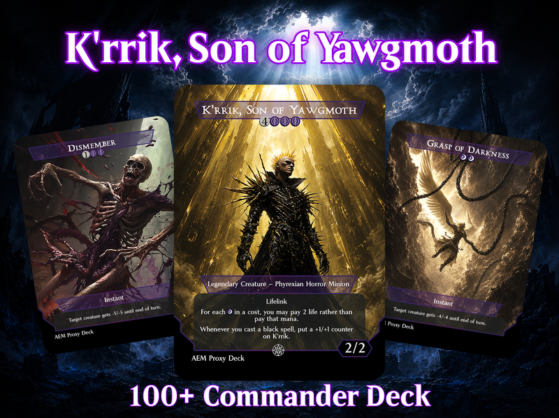 K’rrik, Son of Yawgmoth Commander Proxy Deck | 100+ Premium MTG Proxy Cards | ProxyTCG