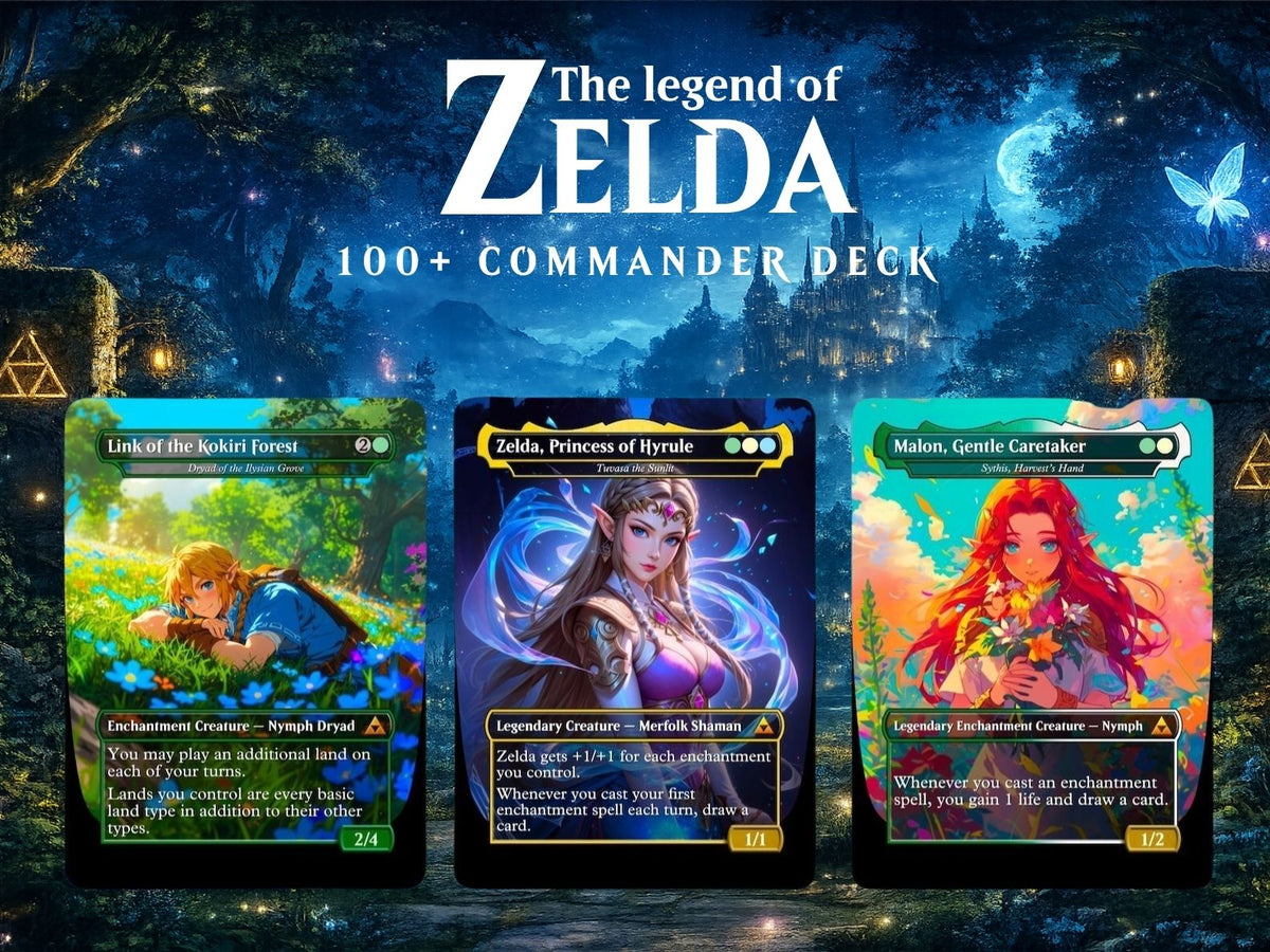 | New | Hyrule Reborn Zelda-Inspired Commander Proxy Deck | 100+ Cards | ProxyTCG