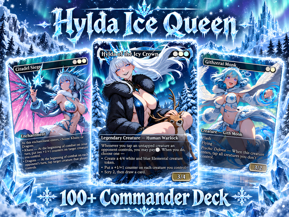 Hylda Ice Queen Commander Deck – 100+ Cards Custom Art EDH Set