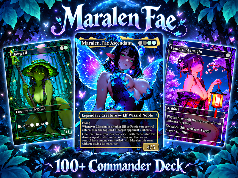 Maralen Fae Commander Deck – 100+ Cards Custom Art EDH Set