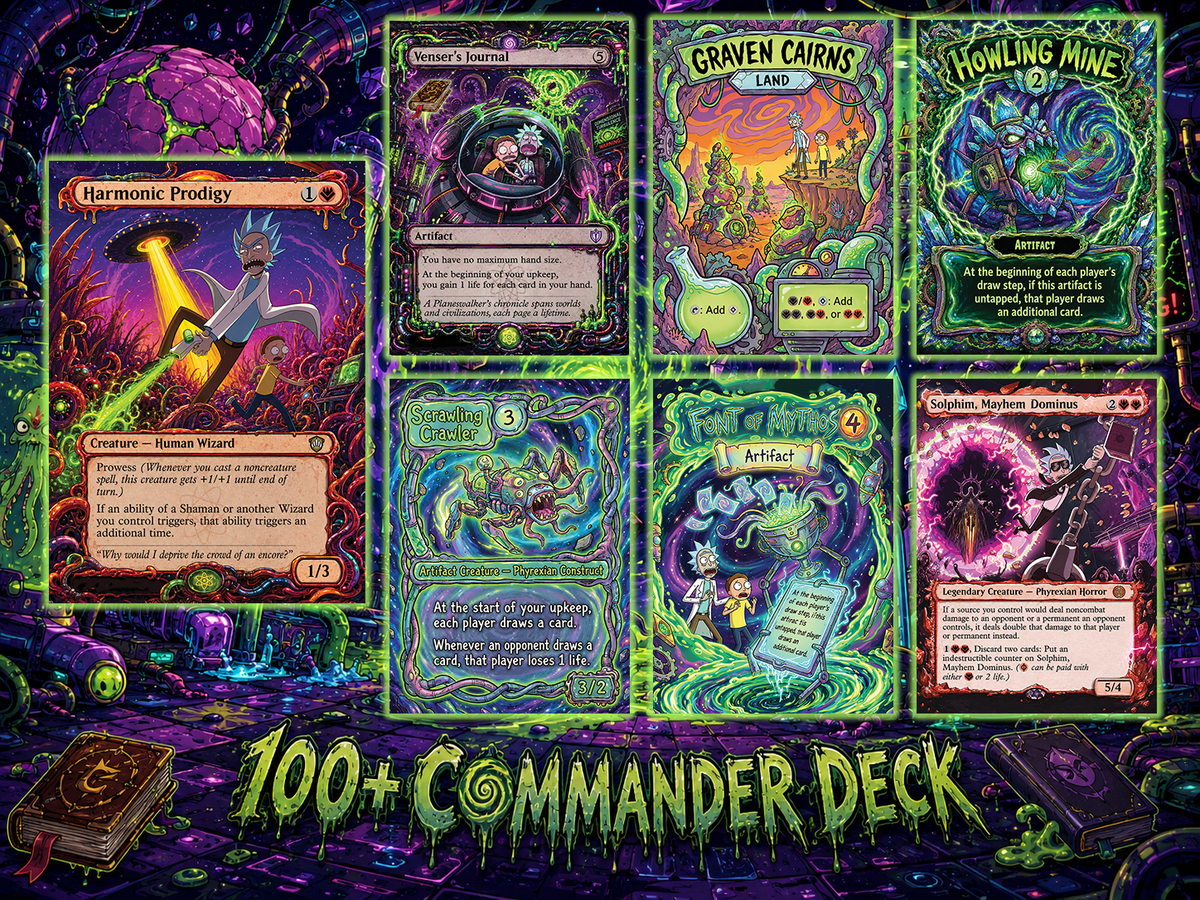 Nekusar, the Mindrazer – Ric.k & Mor.ty Commander Proxy Deck | 100 Cards