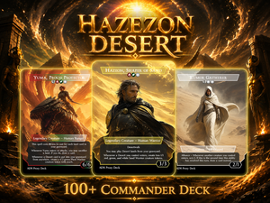 Hazezon Desert Commander Deck – Sand Warrior Token & Desert Lands Strategy | Custom 100+ Card | ProxyTCG