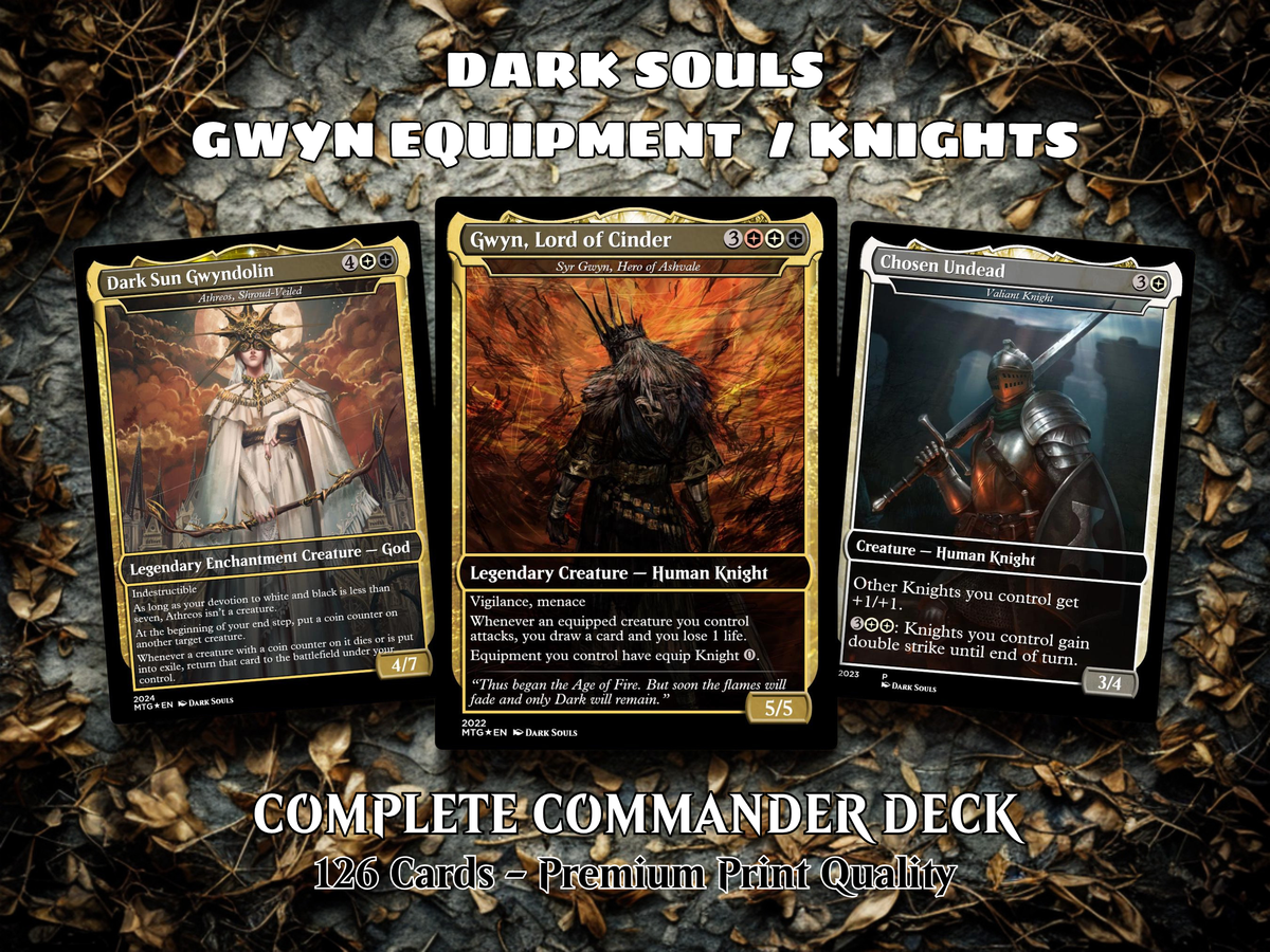 | New | Dark Souls Inspired Knight Commander Deck | 126-Card MTG Proxy EDH Set | ProxyTCG