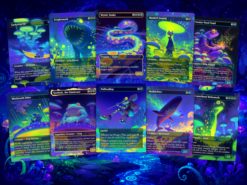 | New | Clement Frog Tribal | 100-Card MTG Proxy EDH Set | Trippy Bounce Strategy Deck | ProxyTCG