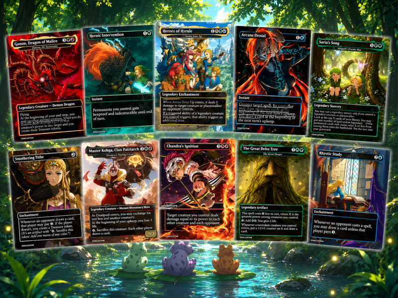 | New | Legend of Zelda Inspired | 138-Card MTG Proxy EDH Set | Hyrule Legendary Heroes Deck | ProxyTCG