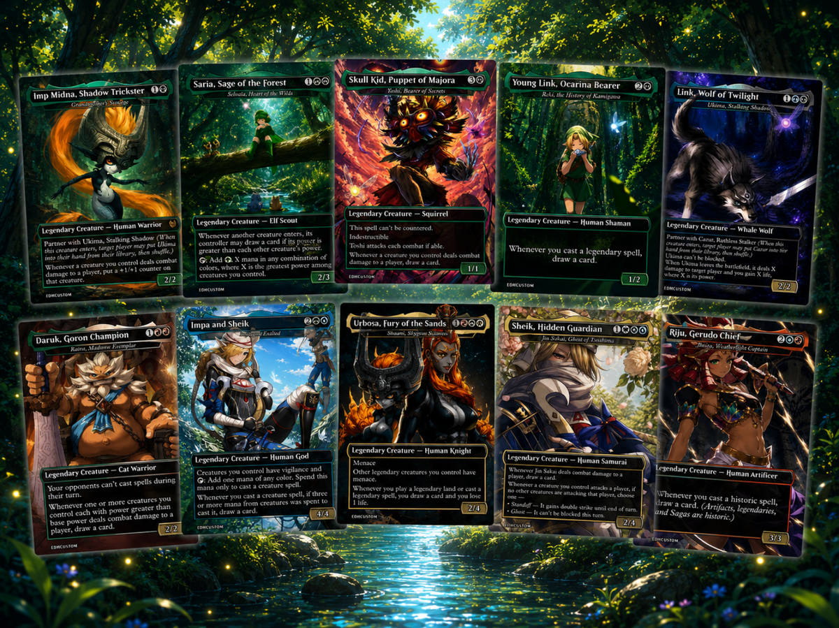 | New | Legend of Zelda Inspired | 138-Card MTG Proxy EDH Set | Hyrule Legendary Heroes Deck | ProxyTCG