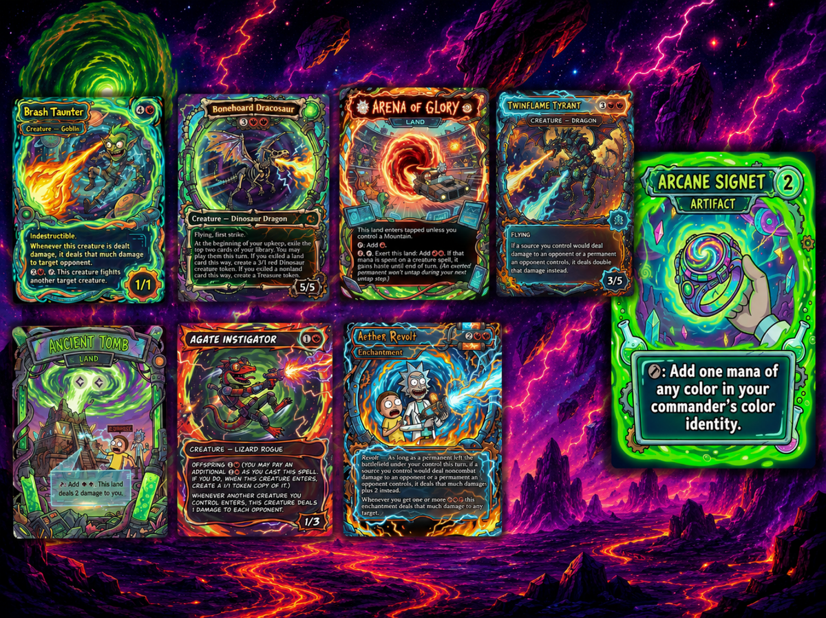 | New | Norin the Wary Rick and Morty Inspired | 100+ Card MTG Proxy EDH Set | Chaotic Burn Deck | ProxyTCG