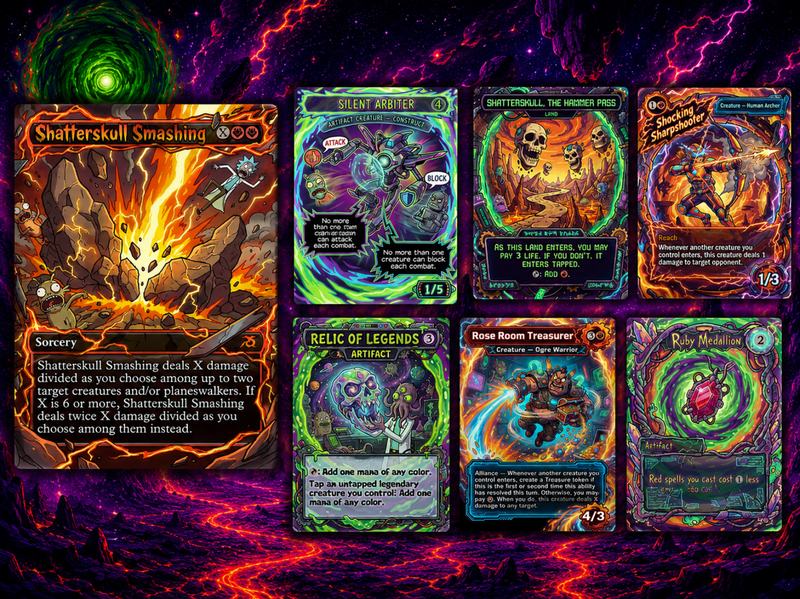 | New | Norin the Wary Rick and Morty Inspired | 100+ Card MTG Proxy EDH Set | Chaotic Burn Deck | ProxyTCG