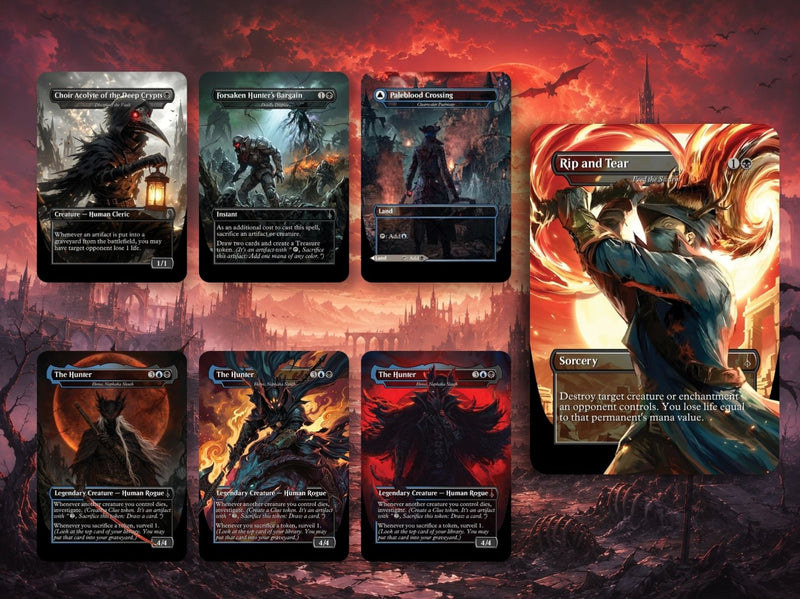 Bloodborne Inspired Commander Deck | 100+ Card MTG Proxy EDH Set | Gothic Hunter Horror Deck | ProxyTCG
