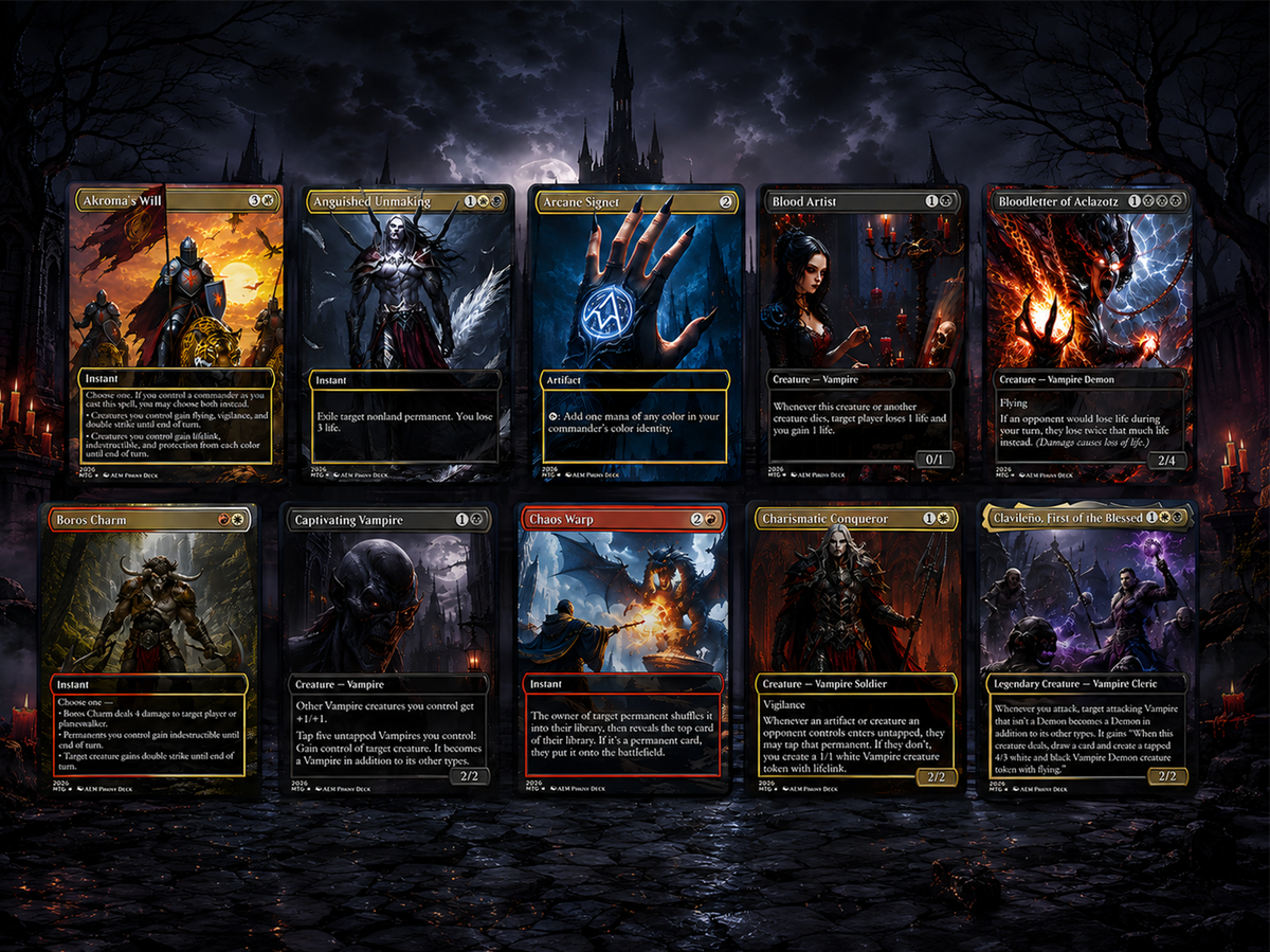 Vampire Commander Deck - 116+ Cards - ProxyTCG