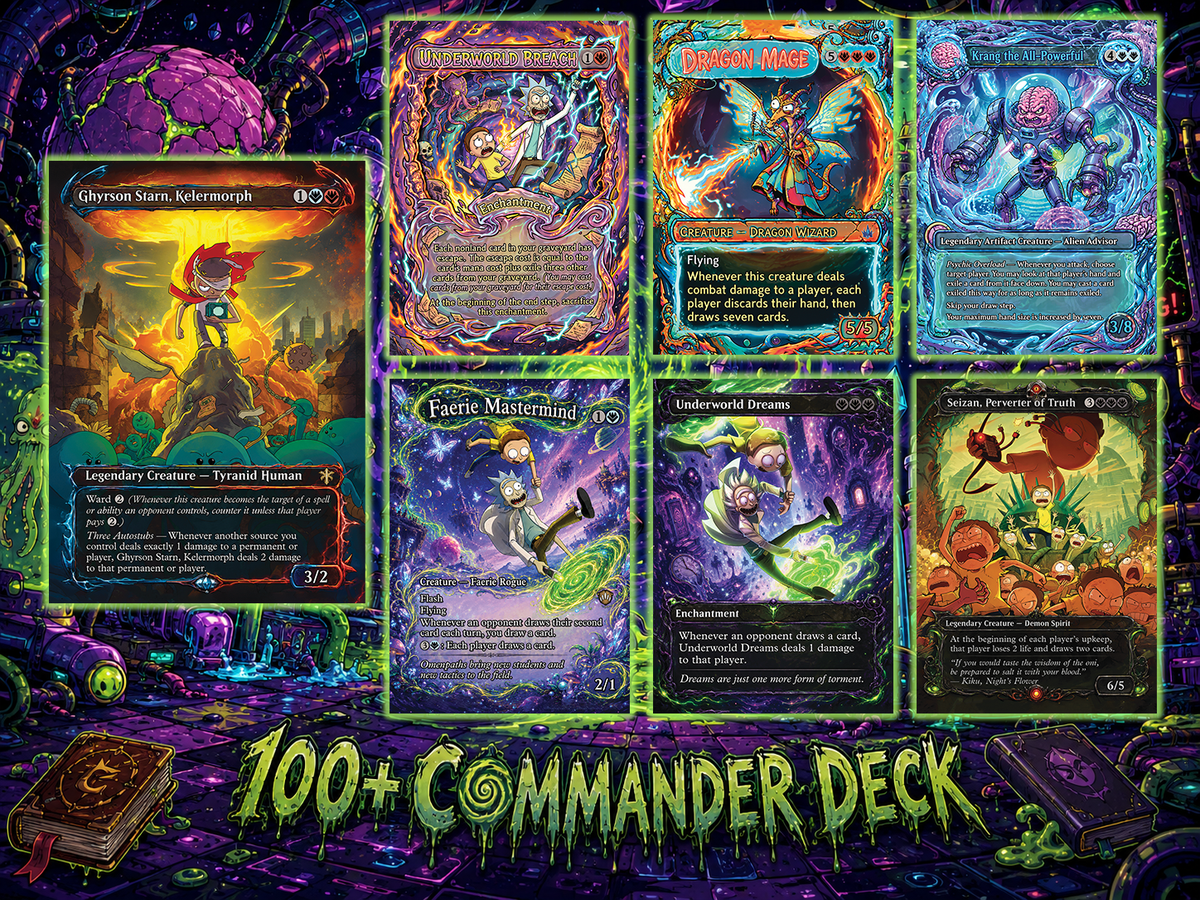 Nekusar, the Mindrazer – Ric.k & Mor.ty Commander Proxy Deck | 100 Cards