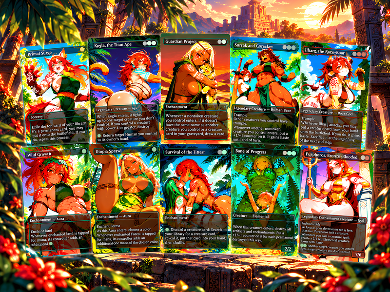 Muscle Mommies Commander Deck – 100+ Cards Custom Art EDH Set
