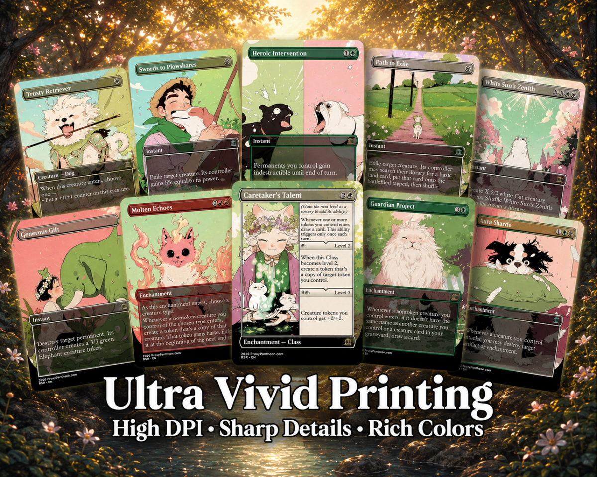 Cats & Dogs Tribal Commander Deck | 100-Card Fan-Made MTG Proxy EDH Set | Anime Token Swarm Deck