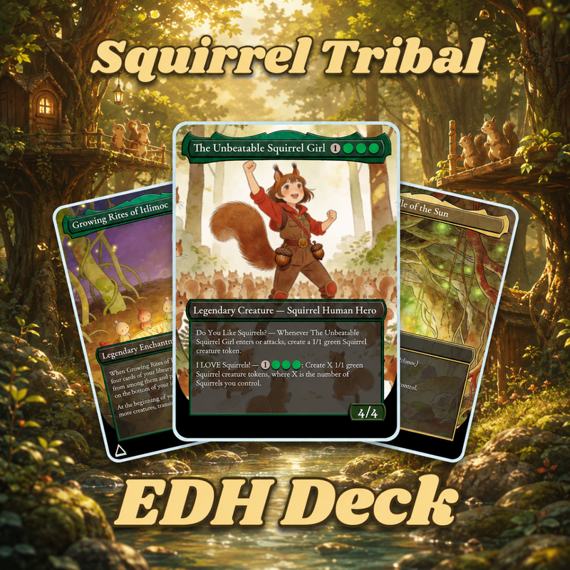 The Unbeatable Squirrel Girl Commander Deck | 100-Card Fan-Made MTG Proxy EDH Set | Squirrel Tribal Token Deck