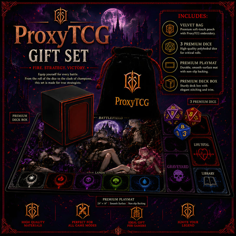 Box + playmat + dice + velvet bag | ProxyTCG