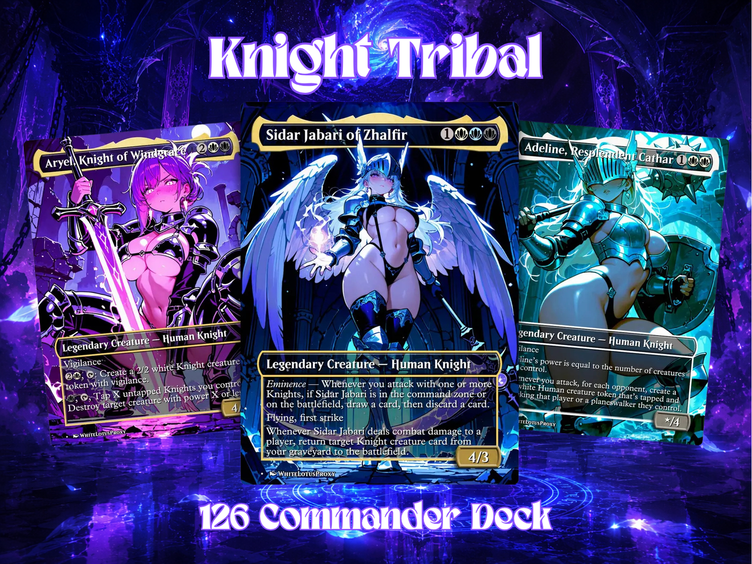 | New | Sidar Knight Tribal Anime Commander Deck | 126-Card | ProxyTCG
