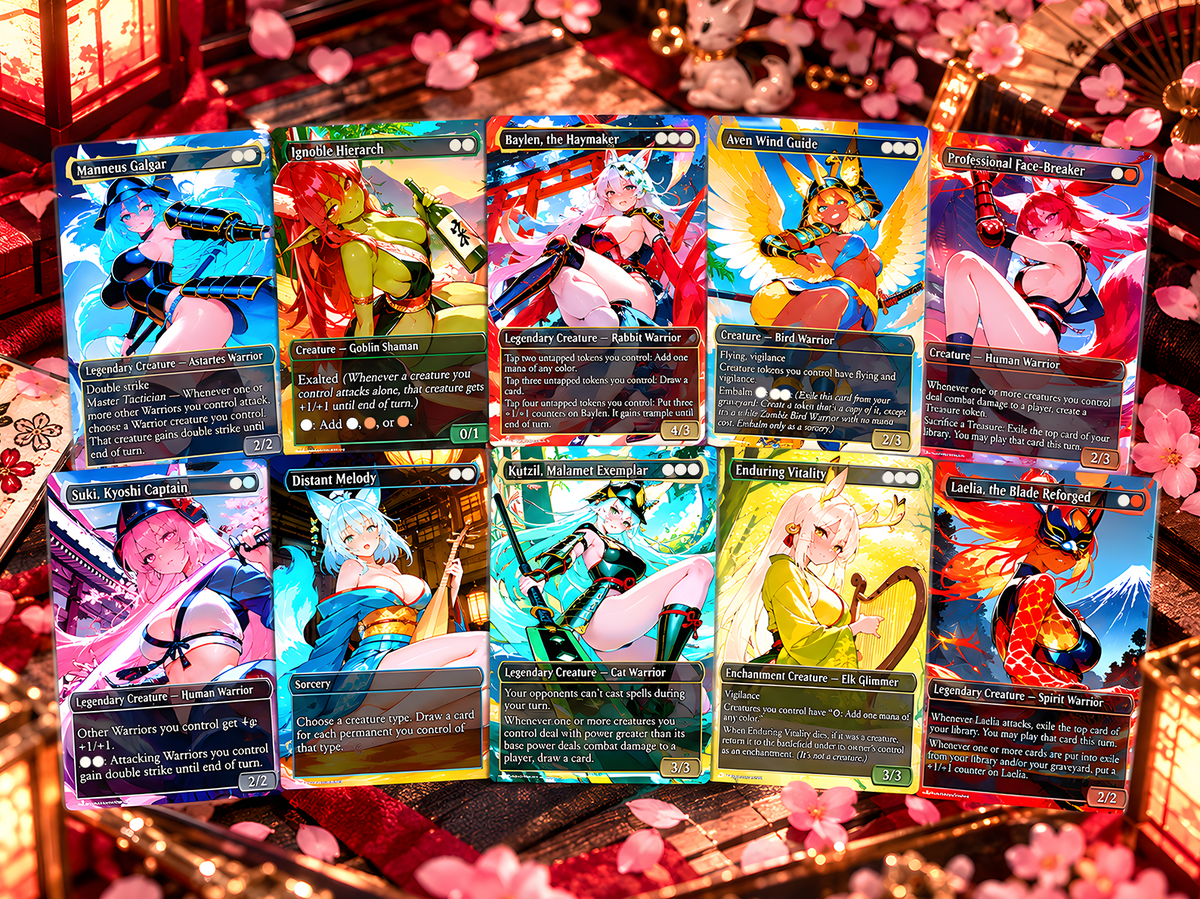 Kitsune Warriors Commander Deck – 100+ Cards Custom Art EDH Set