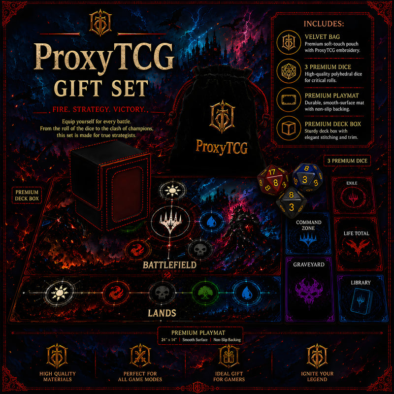 Box + playmat + dice + velvet bag | ProxyTCG