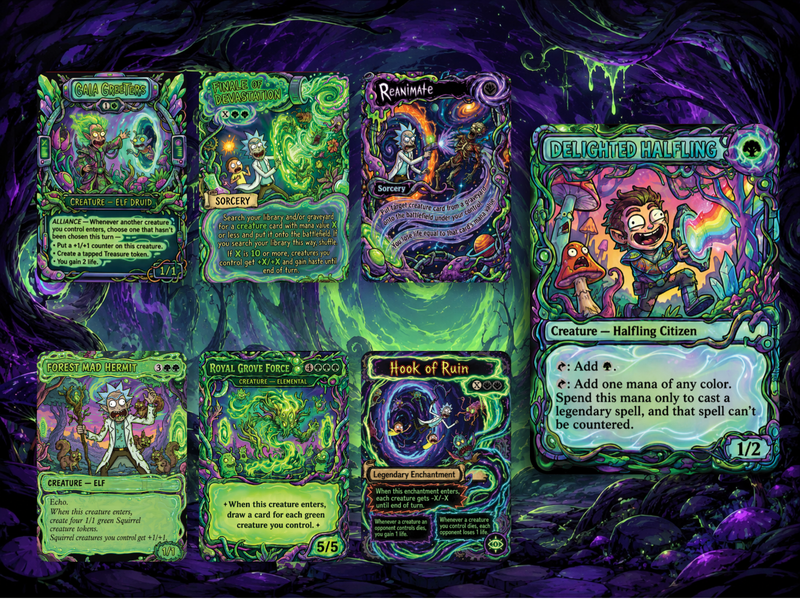| New | Chatterfang Squirrel Tribal Rick and Morty Inspired Commander Deck | 100-Card MTG Proxy EDH Set | ProxyTCG