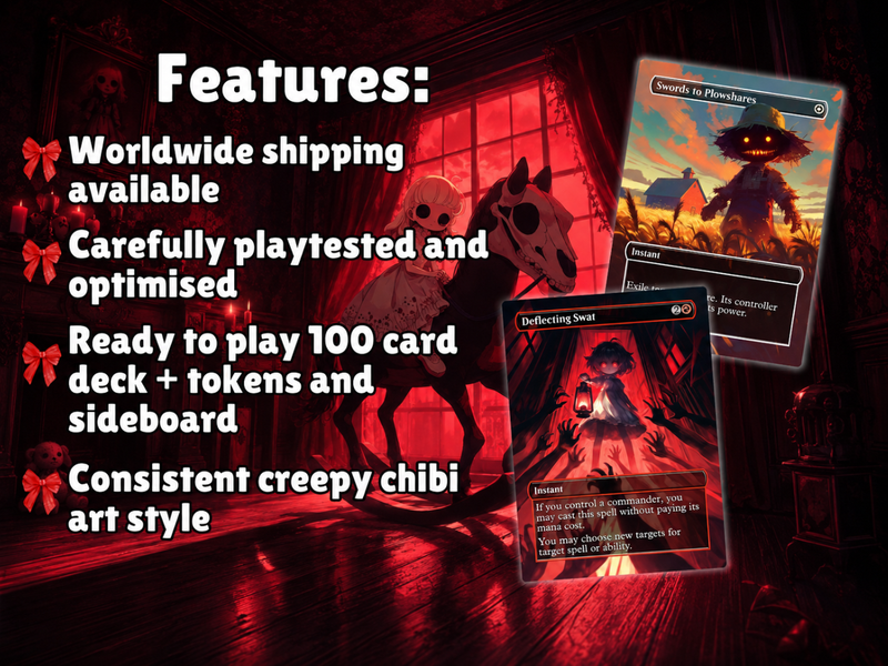 | New | Arabella Hare Apparent Commander Deck | 100-Card MTG Proxy EDH Set | Creepy Chibi Rabbit | ProxyTCG