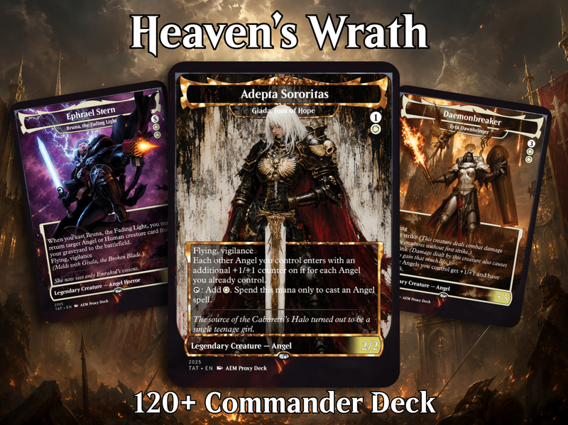 | New | Heaven's Wrath Giada Space Nun Commander Deck | 100-Card MTG Proxy EDH Set | ProxyTCG
