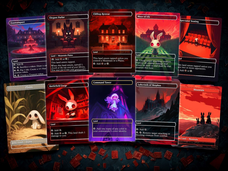 | New | Arabella Hare Apparent Commander Deck | 100-Card MTG Proxy EDH Set | Creepy Chibi Rabbit | ProxyTCG