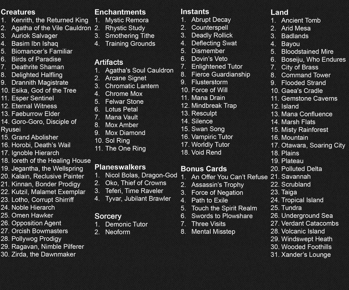 Mortal Themed Commander Deck | 121+ Cards  | ProxyTCG
