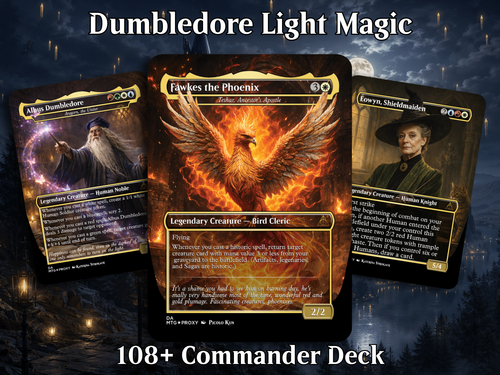 | New | Dumbledore Light Magic Commander Deck | 108+ Cards | ProxyTCG