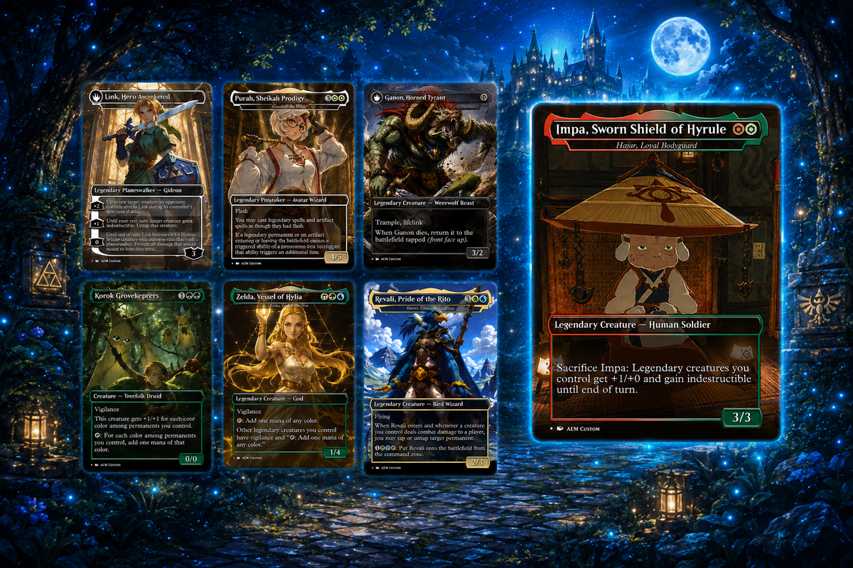 Legend of Zelda Inspired | 138-Card MTG Proxy EDH Set | Hyrule Legendary Heroes Deck | ProxyTCG