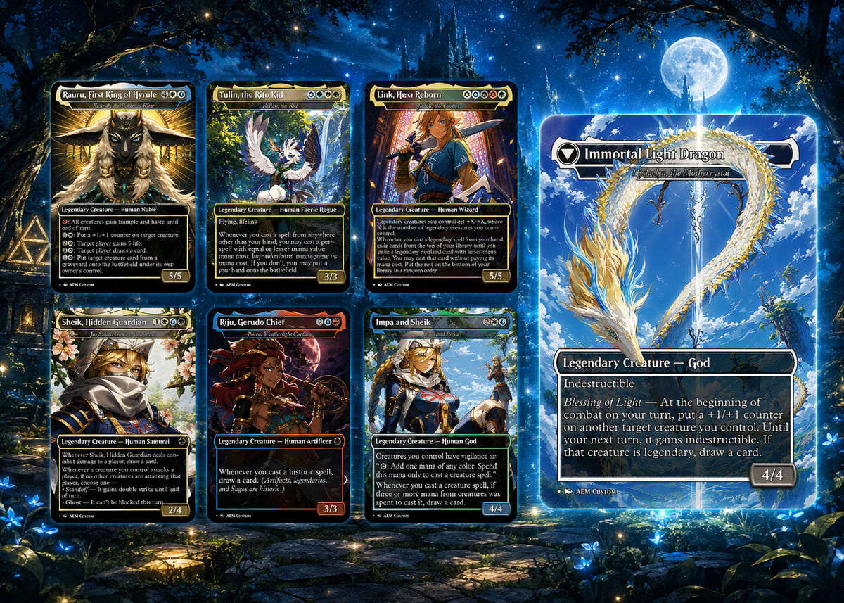 Legend of Zelda Inspired | 138-Card MTG Proxy EDH Set | Hyrule Legendary Heroes Deck | ProxyTCG