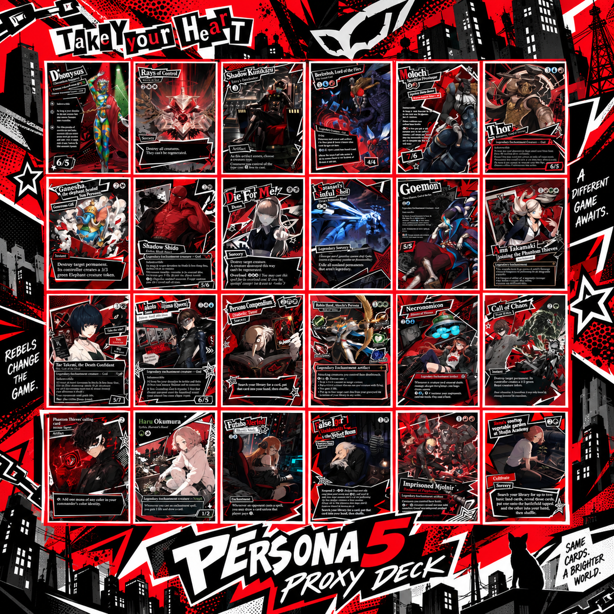 Joker Persona 5 Commander Proxy Deck – 100+ Custom Art Cards | ProxyTCG