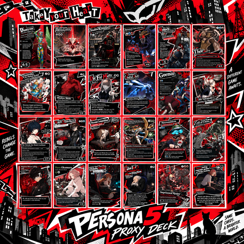 Joker Persona 5 Commander Proxy Deck – 100+ Custom Art Cards | ProxyTCG