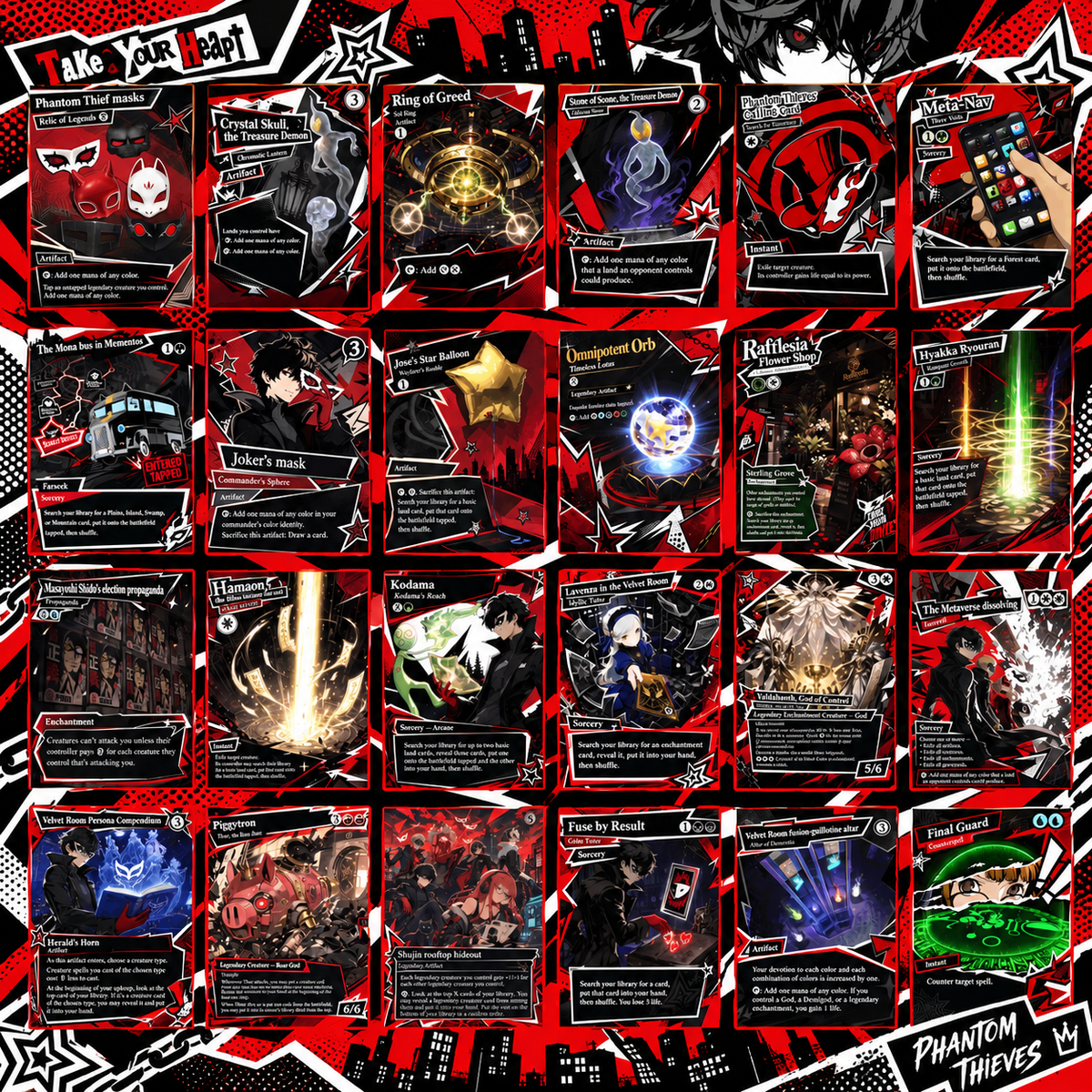 Joker Persona 5 Commander Proxy Deck – 100+ Custom Art Cards | ProxyTCG