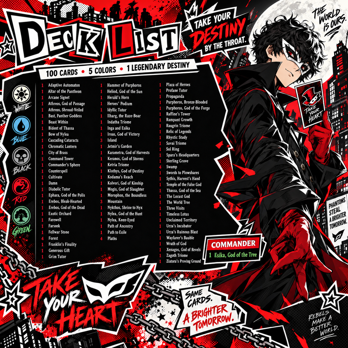Joker Persona 5 Commander Proxy Deck – 100+ Custom Art Cards | ProxyTCG