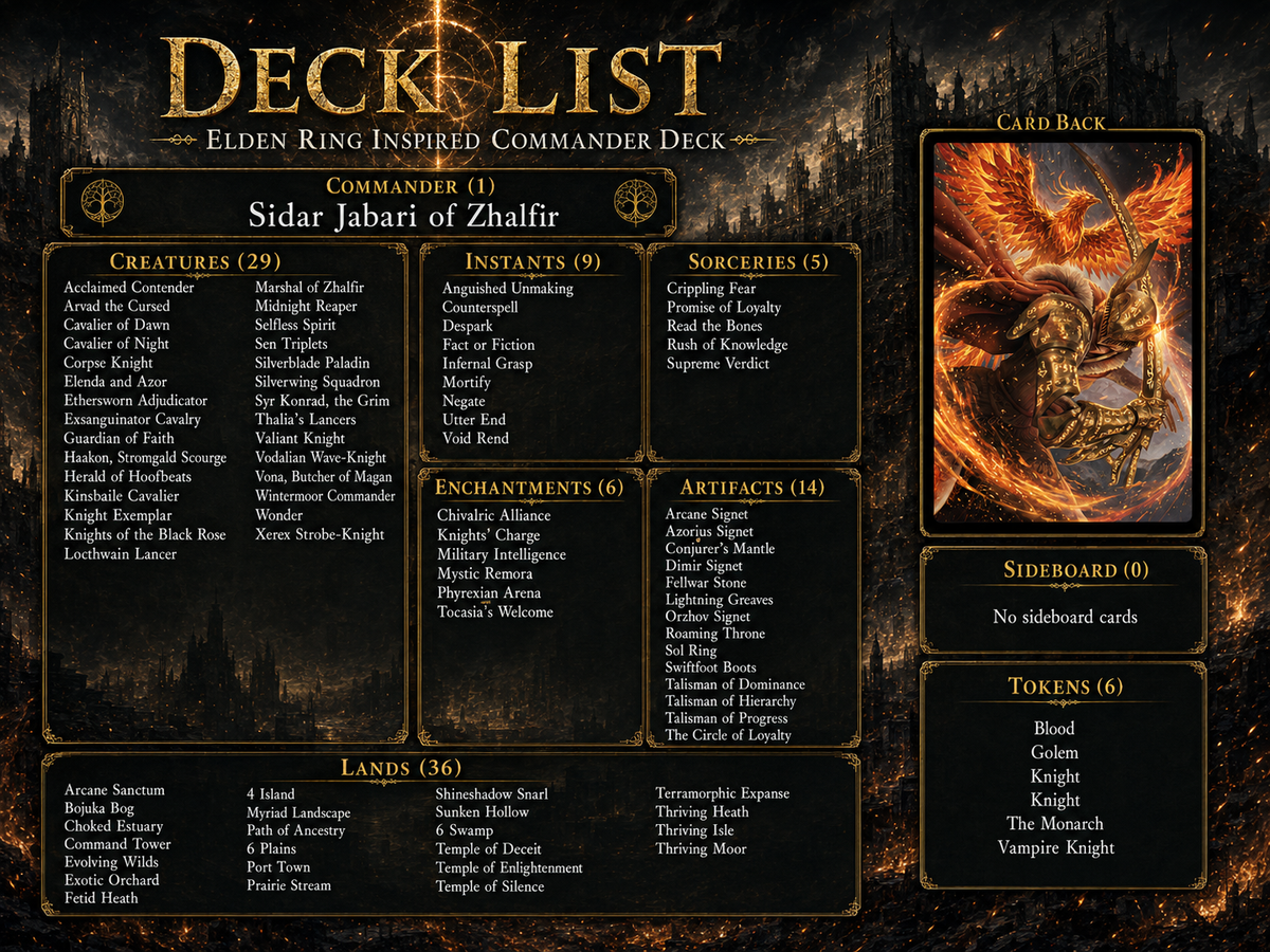 Elden Ring Commander Deck – 100+ Cards | ProxyTCG
