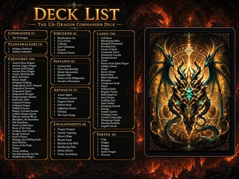The UR-DRAGON Commander Deck – 109+ Cards | ProxyTCG