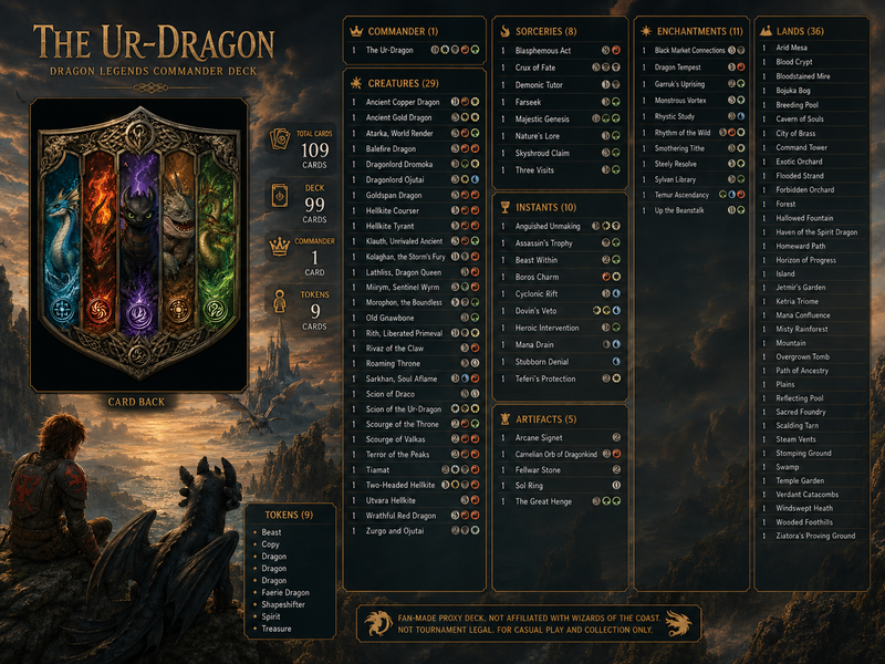 How To Train Your Dragon Commander Deck – 116+ Cards | ProxyTCG