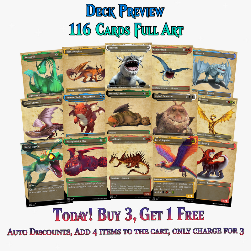 How To Train Your Dragon Commander Deck – 116+ Cards | ProxyTCG