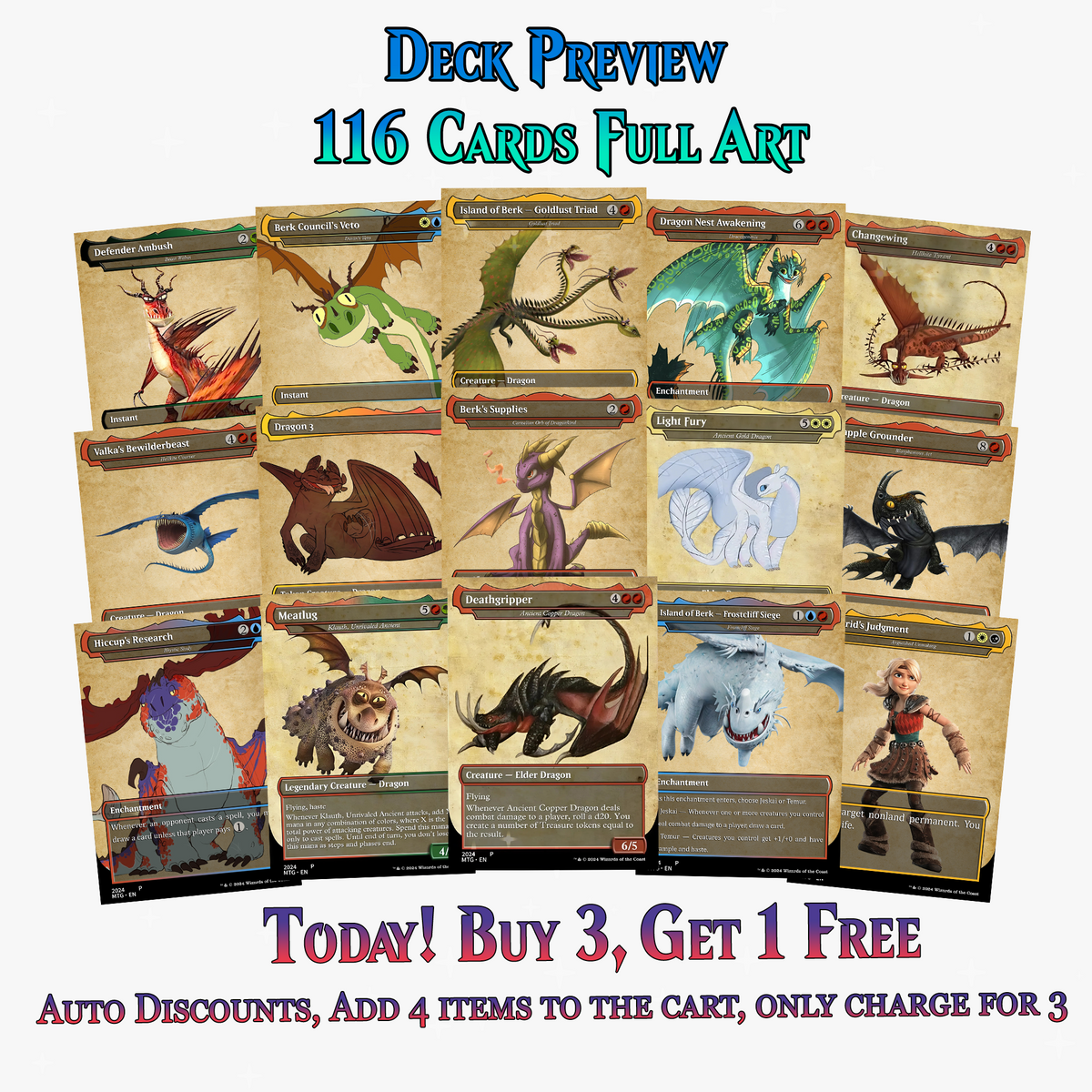How To Train Your Dragon Commander Deck – 116+ Cards | ProxyTCG