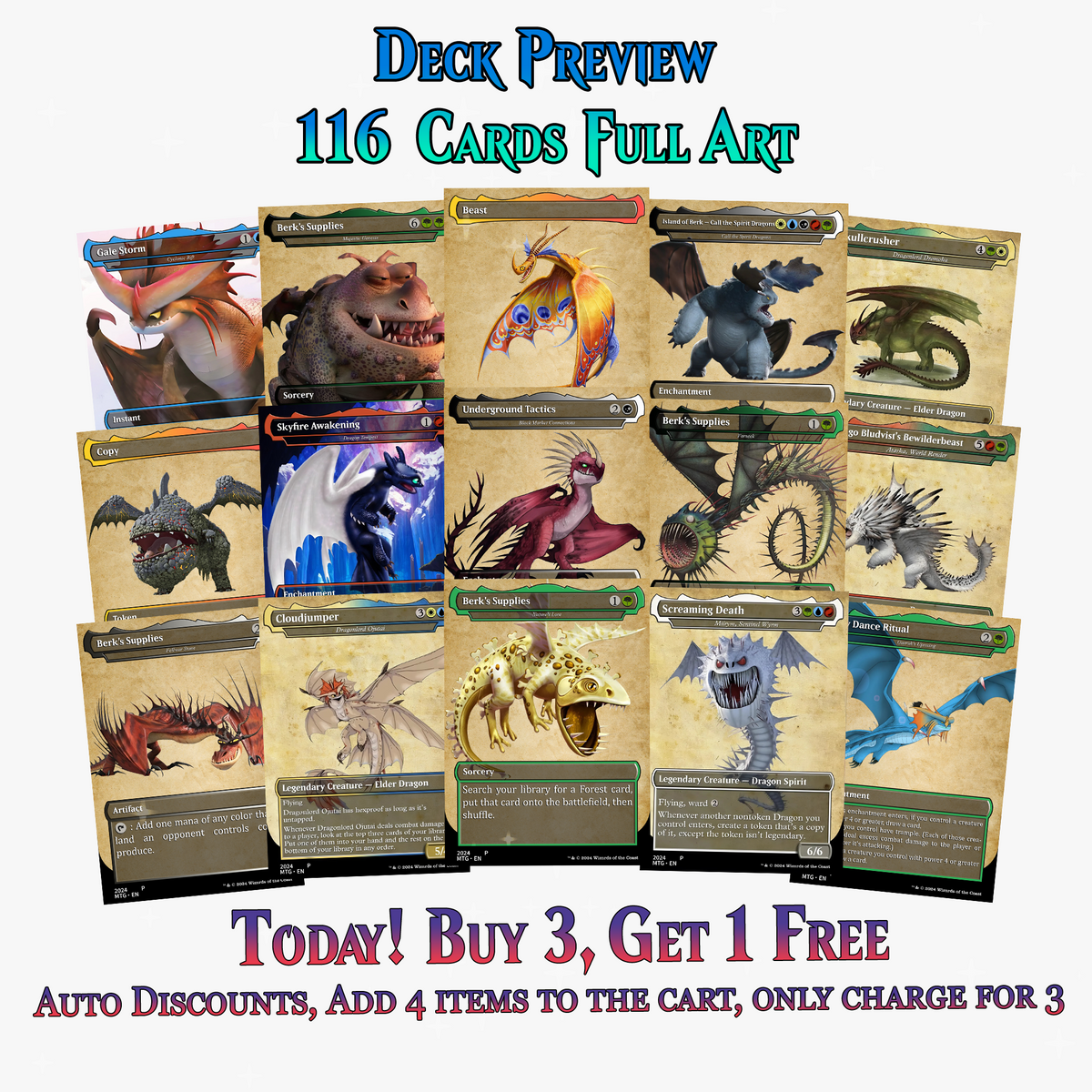 How To Train Your Dragon Commander Deck – 116+ Cards | ProxyTCG