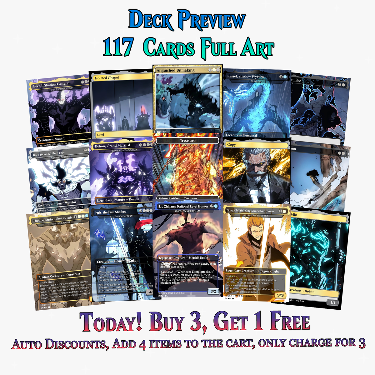 Solo Leveling Commander Deck V2 – 117+ Cards | ProxyTCG