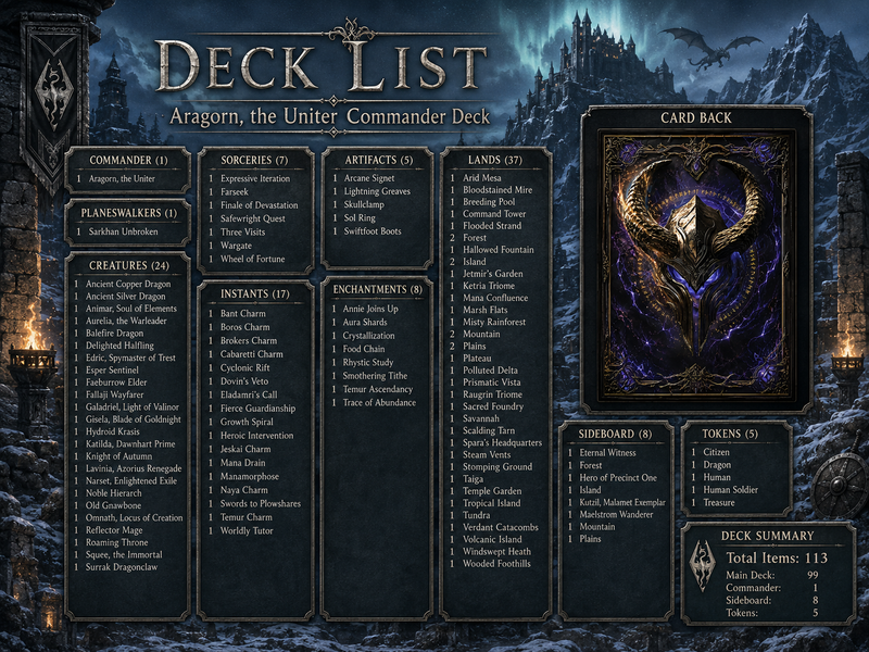 Skyrim Themed Commander Deck – 116+ Cards | ProxyTCG