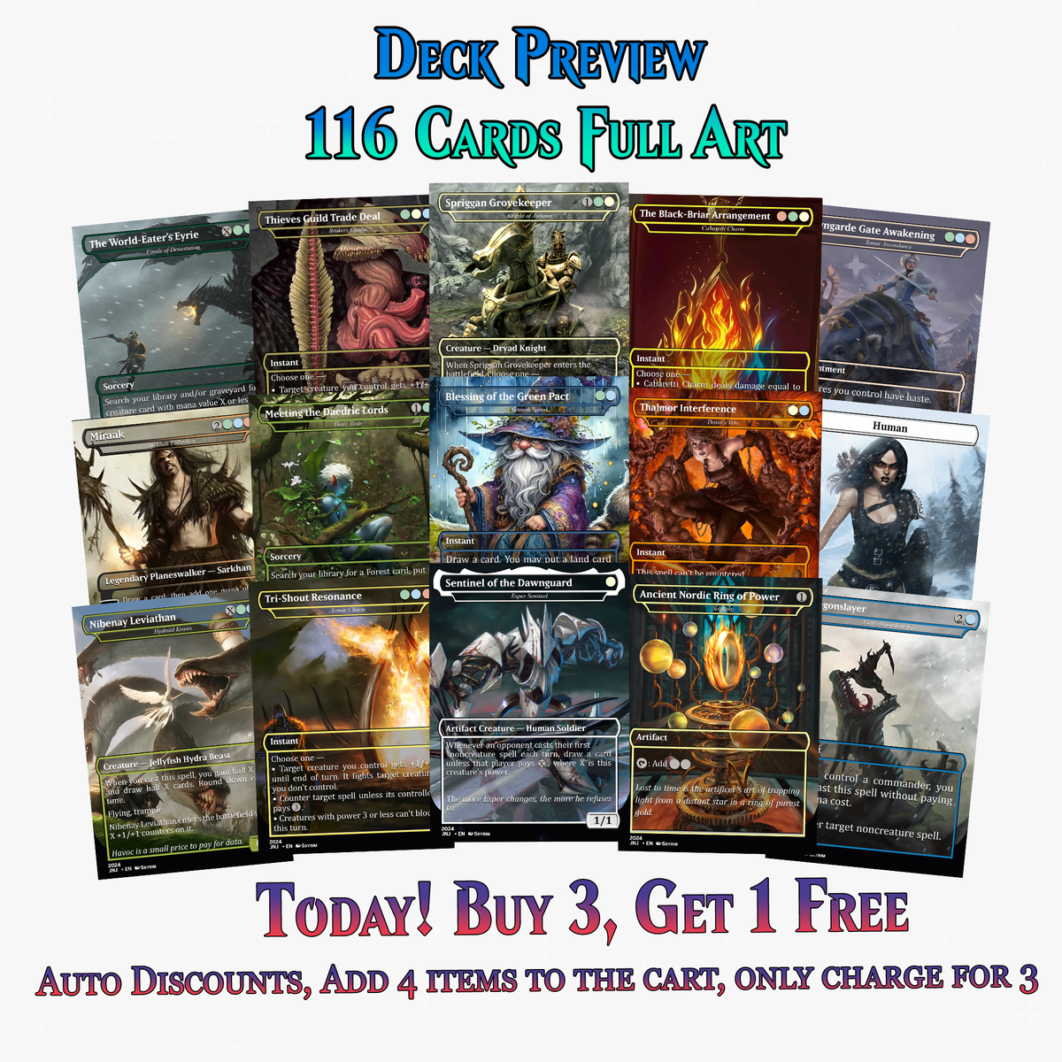 Skyrim Themed Commander Deck – 116+ Cards | ProxyTCG