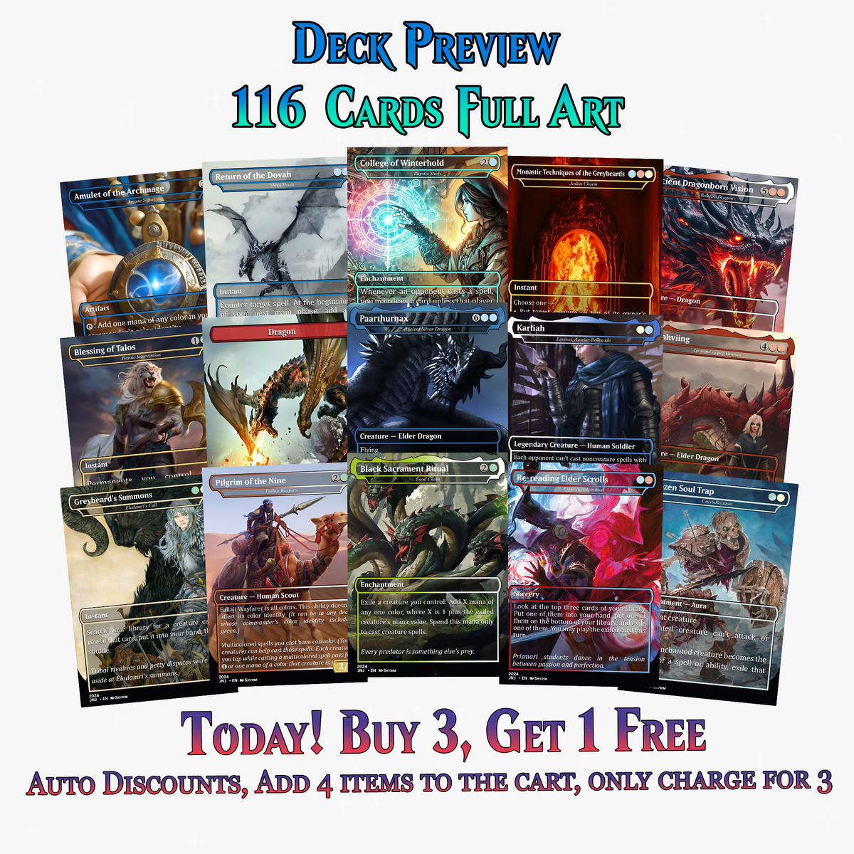 Skyrim Themed Commander Deck – 116+ Cards | ProxyTCG